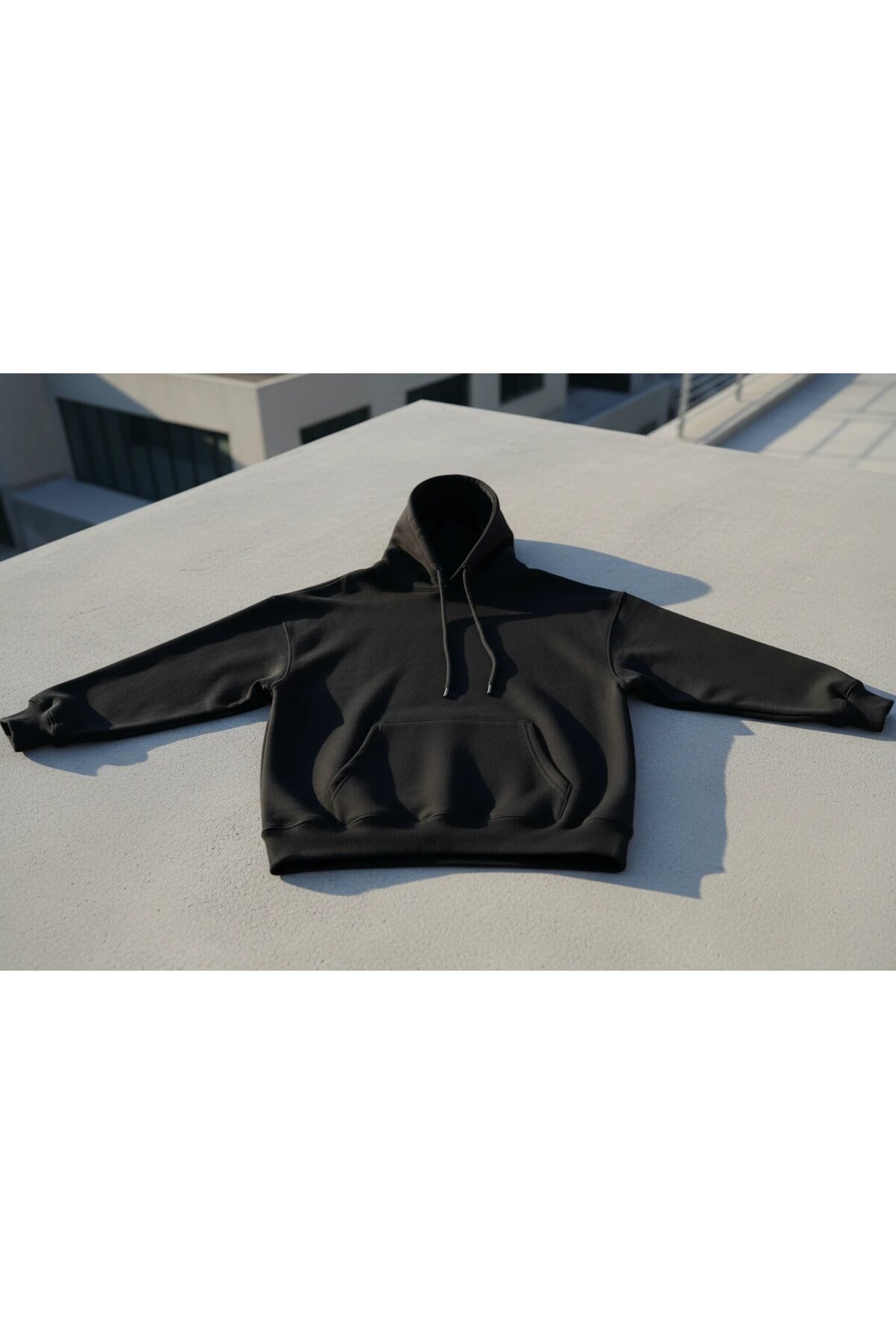 Günlük Pamuklu Kapüşonlu Sweatshirt (Basic Hoodie) - SKU: P00010653