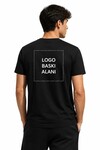 Bisiklet Yaka Baskılı Tişört - SKU: P00010646